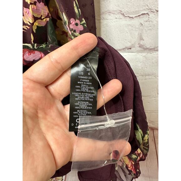 NEW Asos Design Maternity Drape Midi Dress Purple Berry Print Womens Maternity 6 - Picture 8 of 10